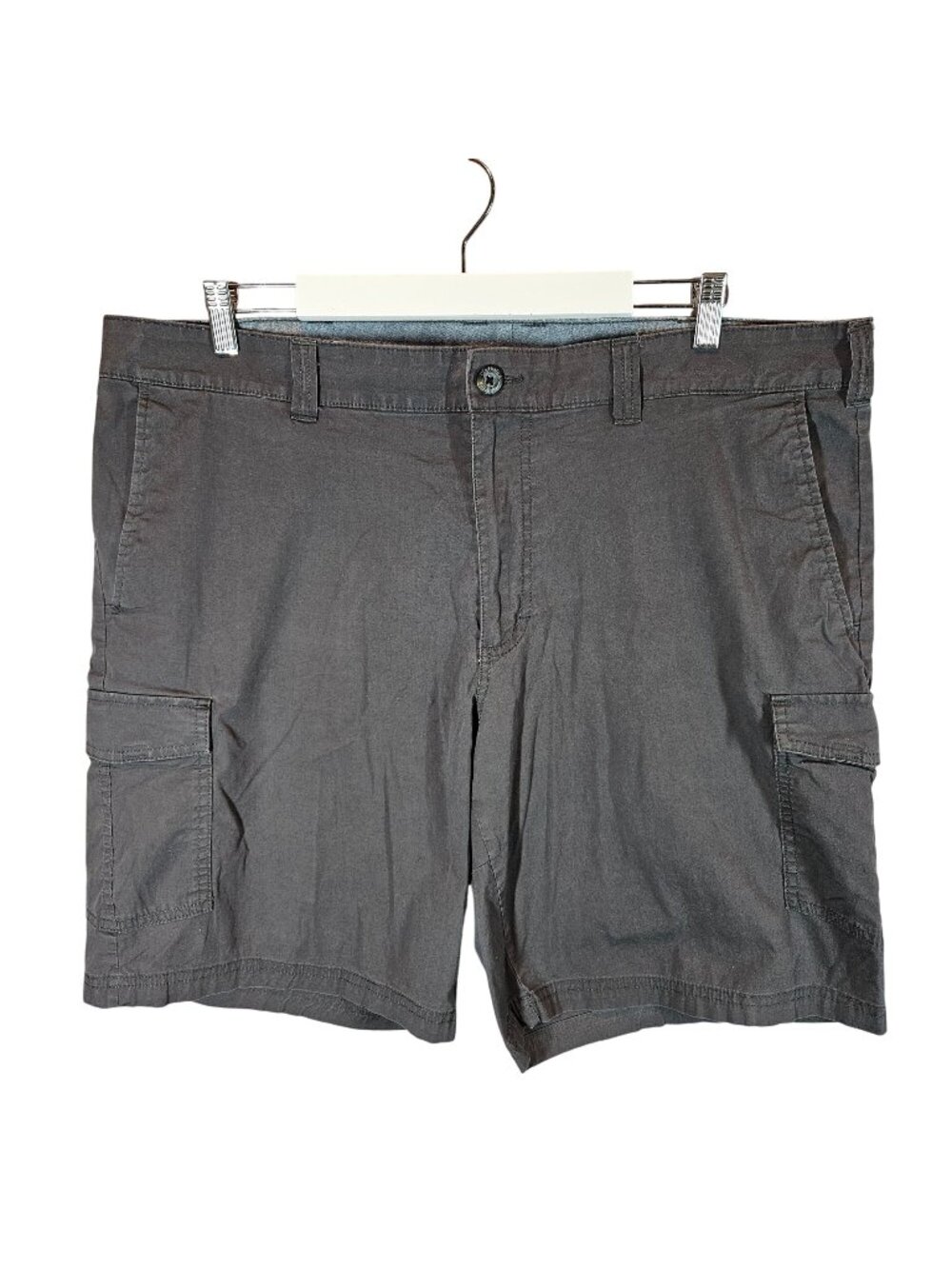 Columbia Mens 42 Cargo Shorts Gray Cotton Blend Hiking vacation light weight